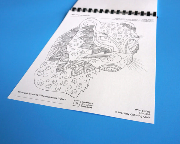 Wild Safari Animal Coloring Book - Relax Pack (Card Stock)