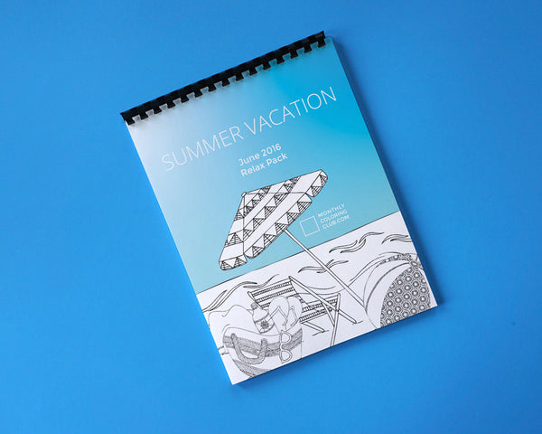 Summer Vacation Beach Coloring Book - Relax Pack (Card Stock)